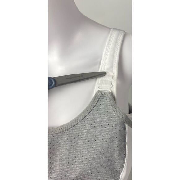 Glamorise Double Layer Sports Bra Womens Size 40C White Gray - Picture 6 of 8